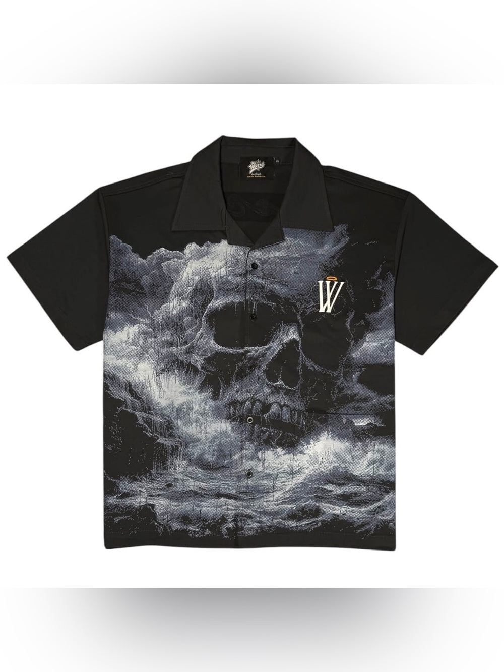 MR WAVE SINK OR SWIM BUTTON DOWN SHIRT (BLACK/BLUE)